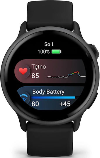 Garmin Vivoactive 6 Aluminium 42mm Waterproof Smartwatch with Heart Rate Monitor (Slate with Black Band) view 8