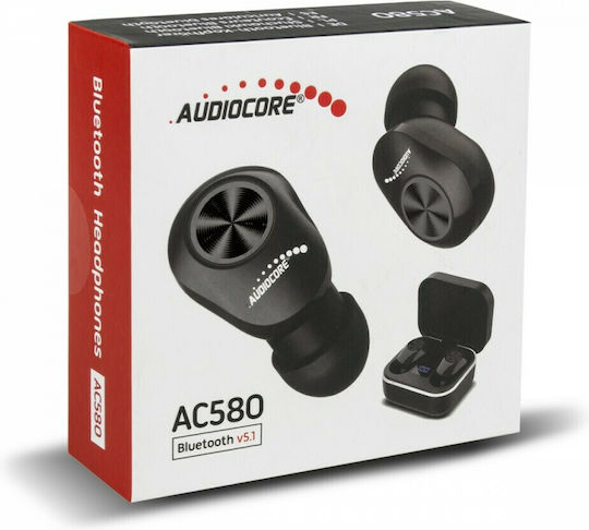Audiocore AC580 In-ear Bluetooth Handsfree Earphones with Sweat Resistance and Charging Case Black vue 6