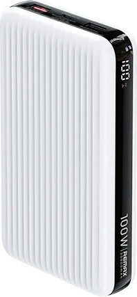 Remax RPP-508 Baonen Power Bank 20000mAh 100W with 2 USB-A Ports and USB-C Port Power Delivery White