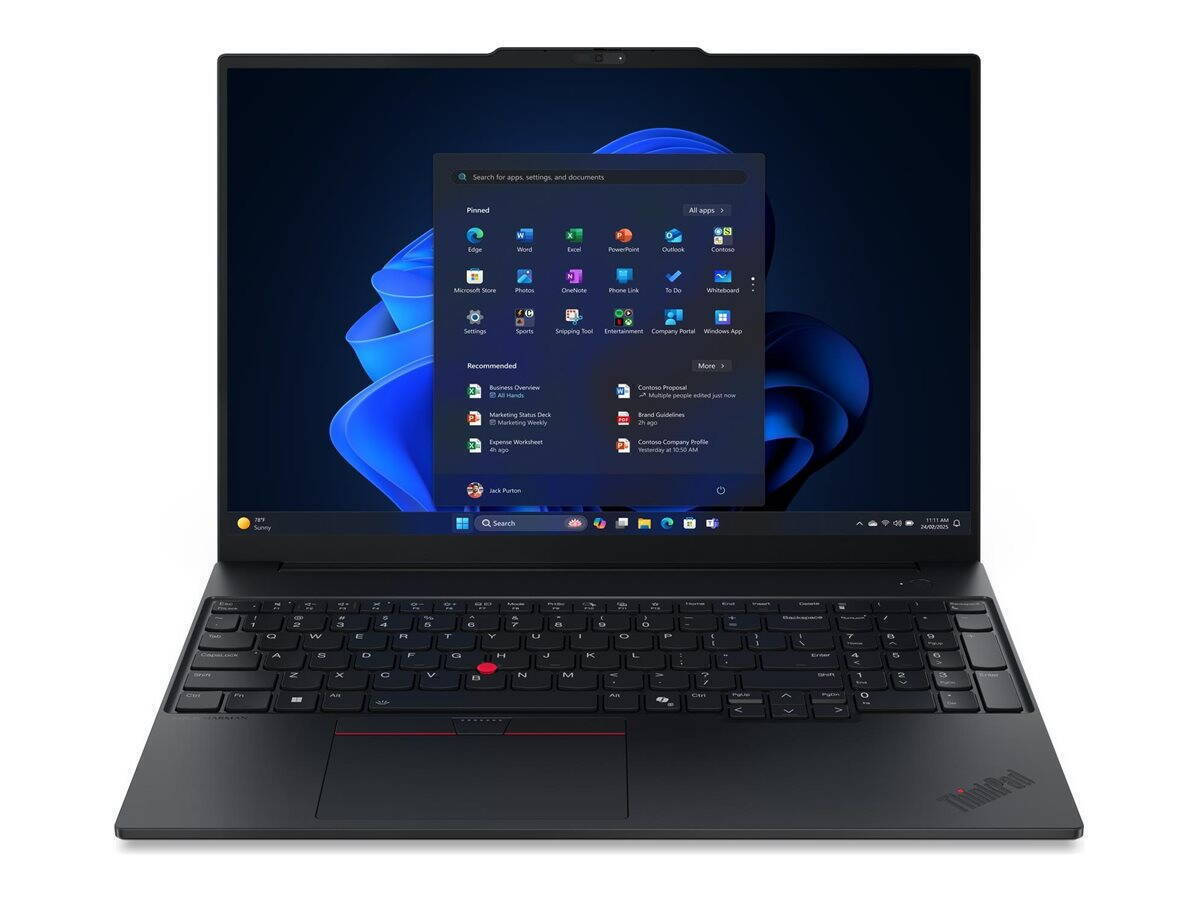 Lenovo ThinkPad E16 Gen 3 16" IPS FHD+ (Ryzen 7-250/16GB/512GB SSD/W11 Pro) Black (US Keyboard) view 1