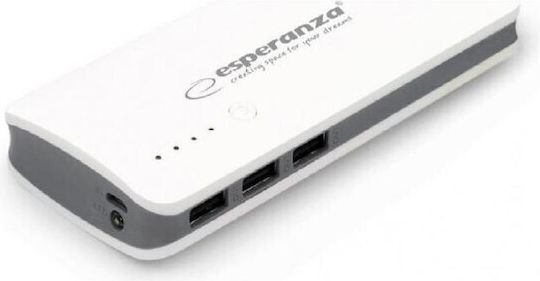 Esperanza EMP106 Power Bank 8000mAh with 3 USB-A Ports White/Grey vista 3