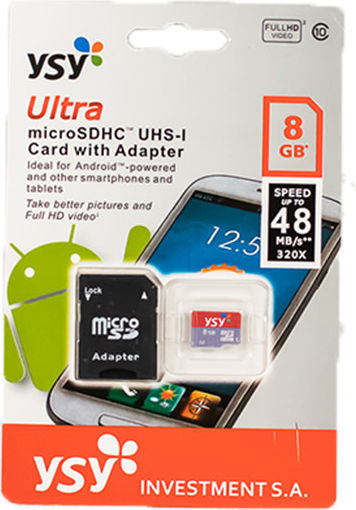 YSY microSDHC 8GB U1 UHS-I 80MB/s With Adapter view 2