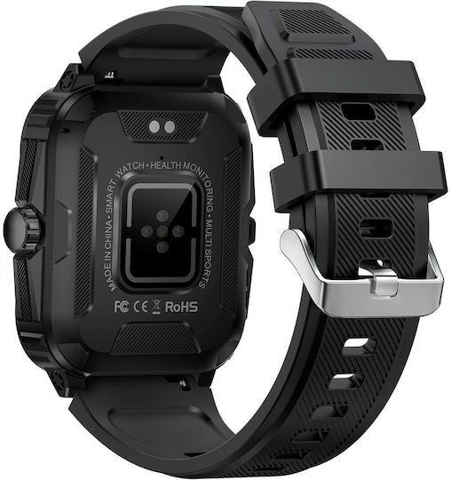 KT71 Smartwatch with Heart Rate Monitor (Black) view 3