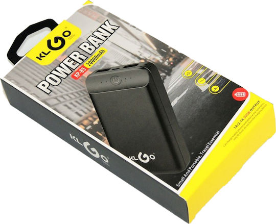 KLGO KP-85 Power Bank 20000mAh with 2 USB-A Ports Black