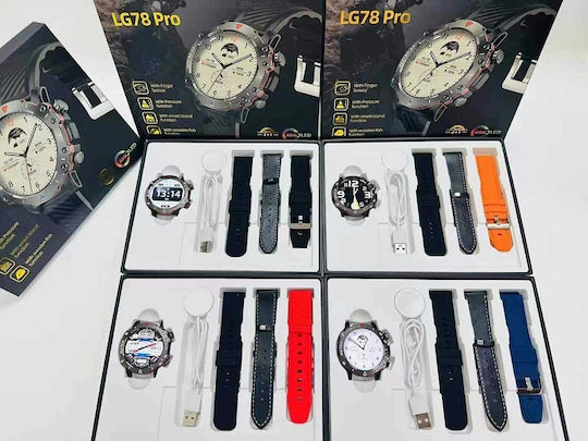 LG78 Pro 45mm Smartwatch with Heart Rate Monitor (Blue) view 3