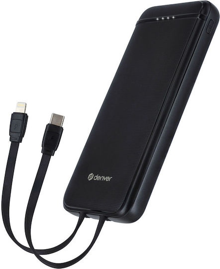 Denver PQCA-10320 Power Bank 10000mAh 20W Power Delivery Black view 1