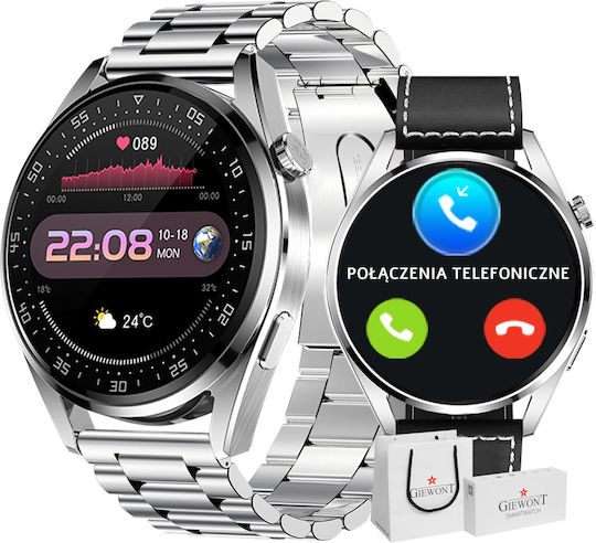 Giewont 450-5 Smartwatch with Heart Rate Monitor (Silver)