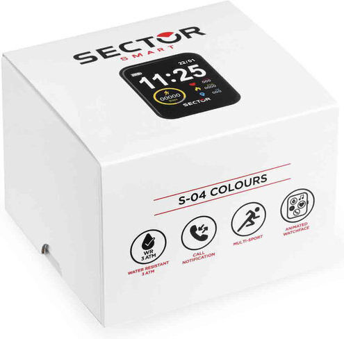 Sector S-04 Aluminium 40mm Smartwatch with Heart Rate Monitor (Red / Black) view 3