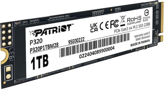 Patriot Viper P320 SSD 512GB M.2 Type with PCI Express 3.0 Connection P320P512GM28 vista 2