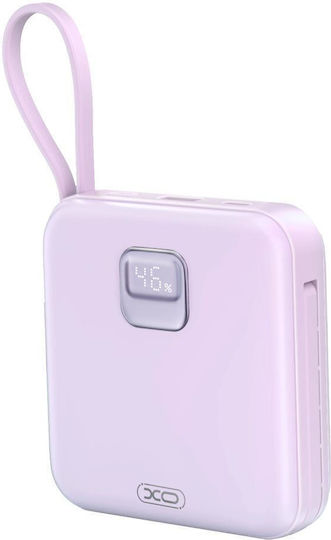 XO PR235 Power Bank 10000mAh 22.5W with USB-A Port and USB-C Port Quick Charge 2.0 Purple view 3