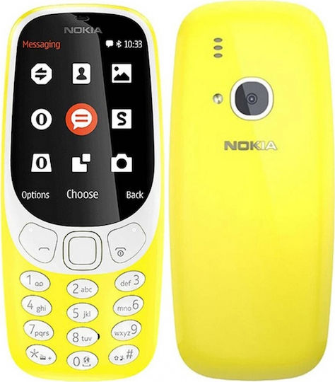 Nokia 3310 2017 Dual SIM (16MB) Mobile Phone with Buttons (English) Yellow view 4