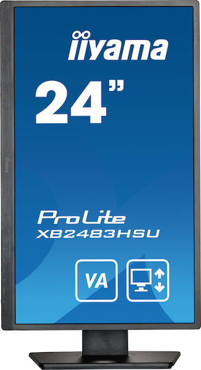 Iiyama ProLite XB2483HSU-B5 24" FHD 1920x1080 TN Monitor with 4ms GTG Response Time vue 2