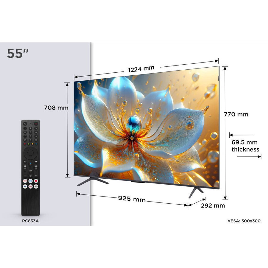 TCL Smart TV 55" 4K UHD QLED 55P81K HDR (2025) view 4