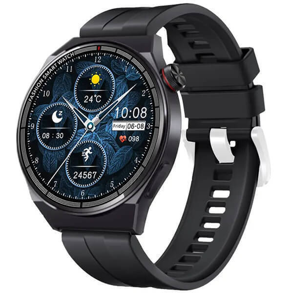 Microwear Gt3 Max 46mm Smartwatch with Heart Rate Monitor (Black)