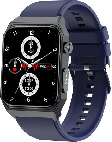 E530 1.91 Inch Ip68 Waterproof Silicone Band Smart Watch Supports Ecg Non-invasive Blood Sugar Blue