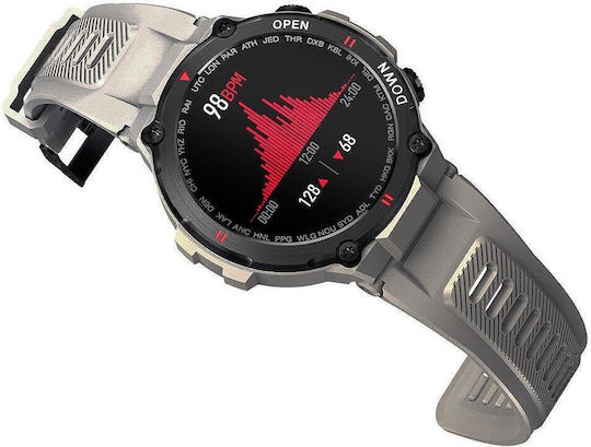Nubi K22 Smartwatch with Heart Rate Monitor (Beige) view 3
