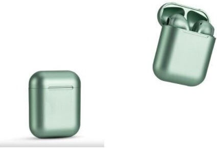Earbud Bluetooth Handsfree Earphones with Charging Case Green view 4