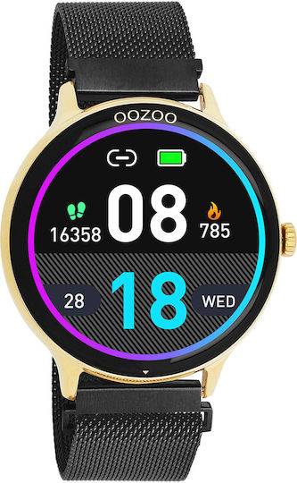 Oozoo Q00137 45mm Smartwatch with Heart Rate Monitor (Black)