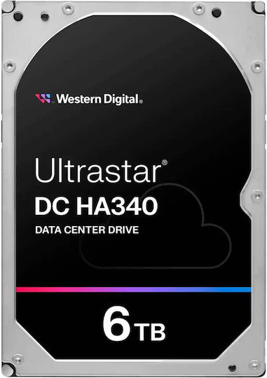 Western Digital Ultrastar DC HA340 6TB HDD Hard Drive 3.5" SATA III 7200rpm with 256MB Cache for NAS / Server / Recorder 0B47077