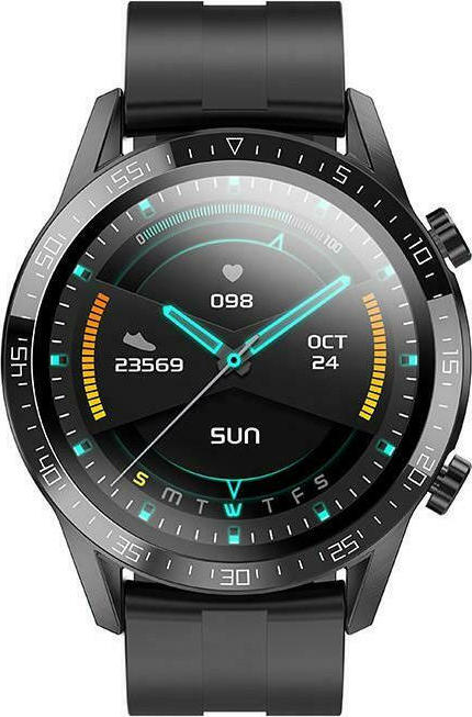 Hoco DGA05 Aluminium Smartwatch with Heart Rate Monitor (Black)