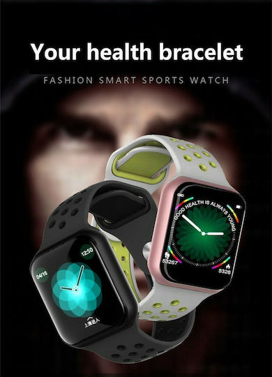 Andowl Q-A65 Smartwatch with Heart Rate Monitor (Black) view 2