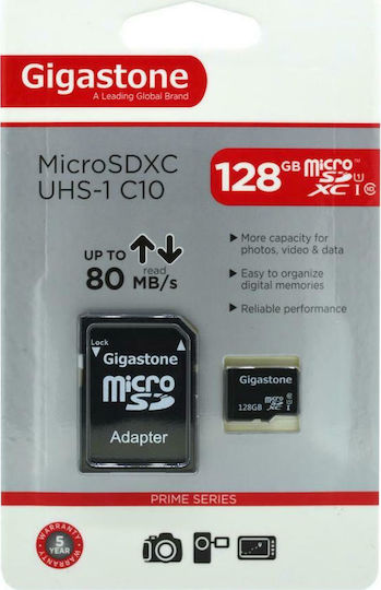 Gigastone Professional microSDXC 128GB U1 UHS-I 80MB/s with Adapter vista 2
