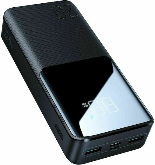 Joyroom JR-QP192 Power Bank 20000mAh 22.5W with 2 USB-A Ports and USB-C Port Black