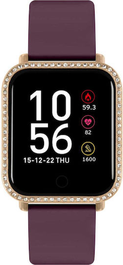 Reflex Active Series 06 Stainless Steel 38mm Smartwatch with Heart Rate Monitor (Burgundy) view 1