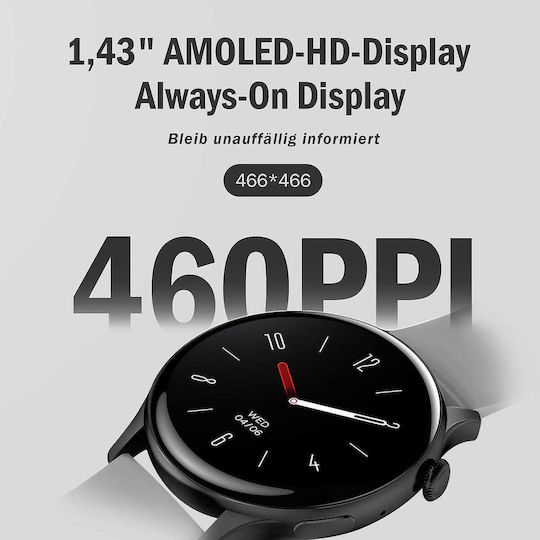 JANOLTY RLQA Smartwatch with Heart Rate Monitor (Black) view 2