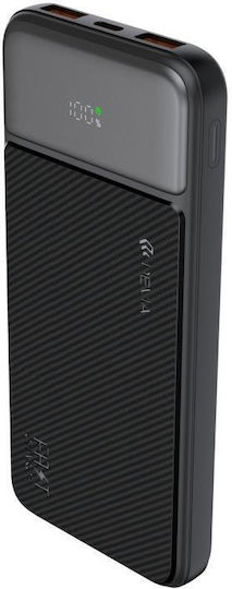 Devia EP198 Power Bank 10000mAh 22.5W with 2 USB-A Ports and USB-C Port Black
