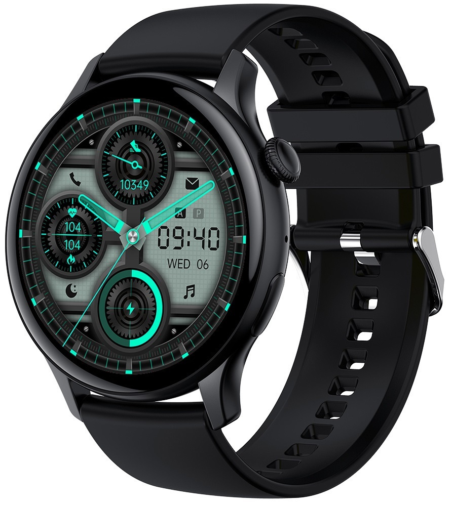 DesignoFiT Aluminium Smartwatch with Heart Rate Monitor (Black)