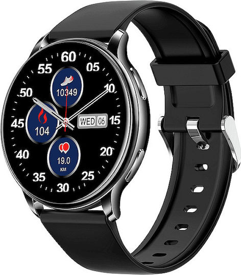 Nubi KM10 Smartwatch with Heart Rate Monitor (Black) view 4