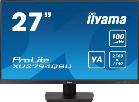Iiyama ProLite XU2794QSU-B6 27" QHD 2560x1440 VA Monitor with 5ms GTG Response Time