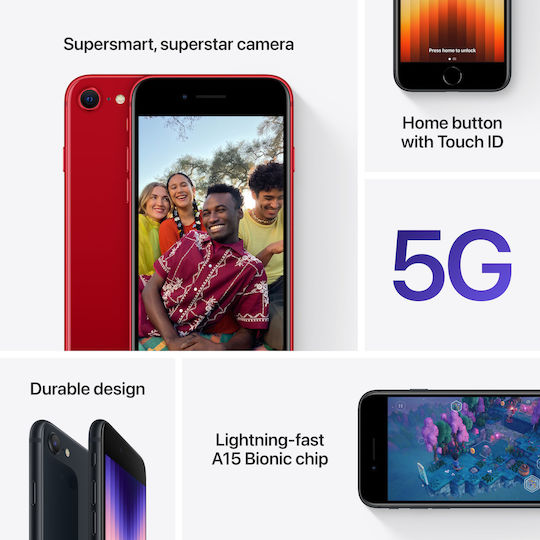 Apple iPhone SE 2022 5G (4GB/256GB) Product Red view 8
