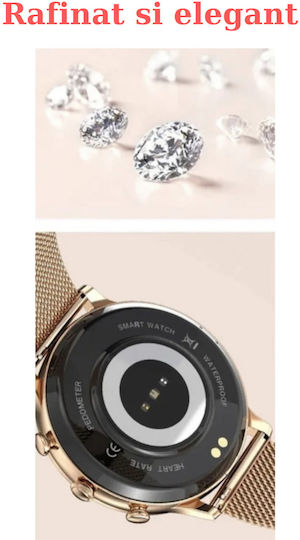 BeFIT 46mm Smartwatch with Heart Rate Monitor (Gold) view 5