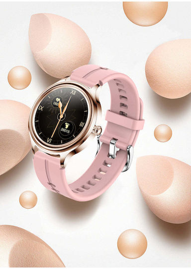 Kumi K3 Stainless Steel 39mm Smartwatch with Heart Rate Monitor (Gold) view 7