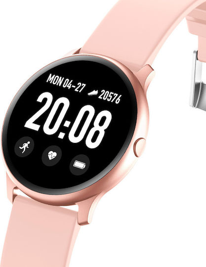 SPM KW19 Smartwatch with Heart Rate Monitor (Pink)