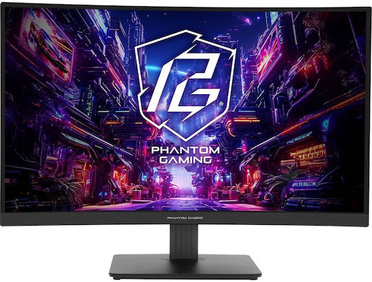 ASRock Phantom Gaming PG27QRT1B VA Curved Gaming Monitor 27" QHD 2560x1440 180Hz with Response Time 5ms GTG