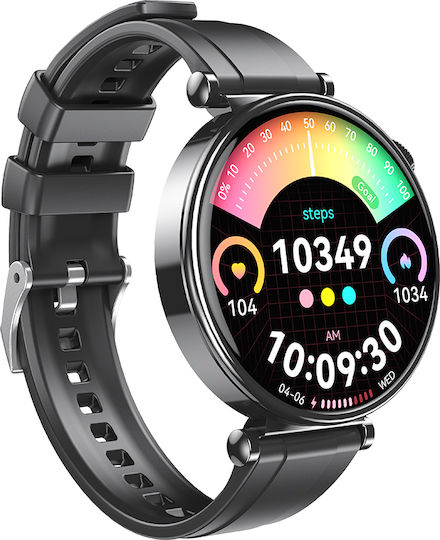 XO GT4 mini Smartwatch with Heart Rate Monitor (Black) view 2