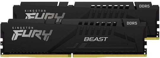 Kingston Fury Beast DDR5 64GB RAM with 2x32GB Modules and Speed 6400 for Desktop KF564C32BBEK2-64 vue 6