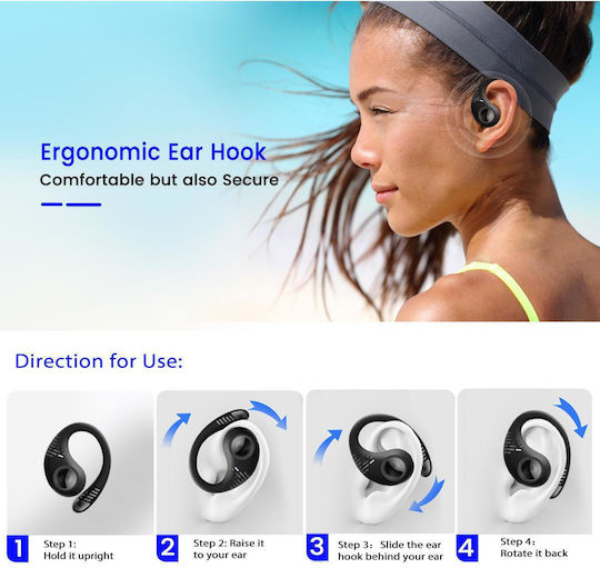 BlackView AirBuds 10 Bluetooth Handsfree Earphones with Sweat Resistance and Charging Case Gray vue 6