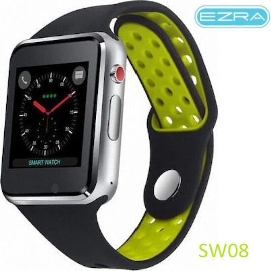 SW08 Smartwatch with SIM (Green) view 1