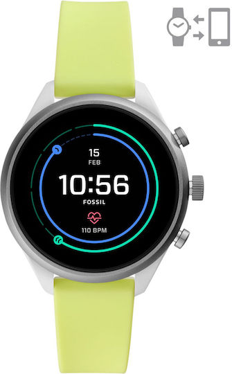 Fossil Sport 41mm Smartwatch with Heart Rate Monitor (Neon)