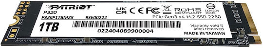 Patriot Viper P320 SSD 512GB M.2 Type with PCI Express 3.0 Connection P320P512GM28 vista 4