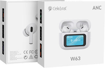 Celebrat W63 In-ear Bluetooth Handsfree Earphones with Charging Case White view 6