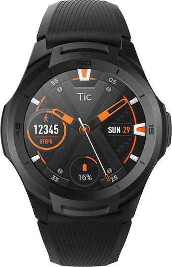 Ticwatch S2 47mm Waterproof Smartwatch with Heart Rate Monitor (Black)