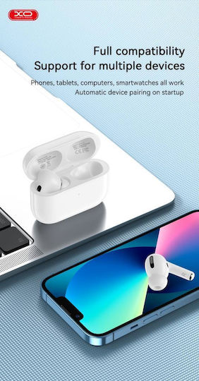 XO EV51 5th Generation In-ear Bluetooth Handsfree Earphones with Charging Case White view 6