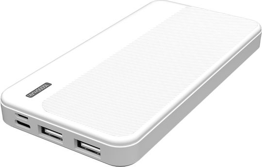 Diva PB-104W Power Bank 10000mAh with 2 USB-A Ports and USB-C Port White vue 2