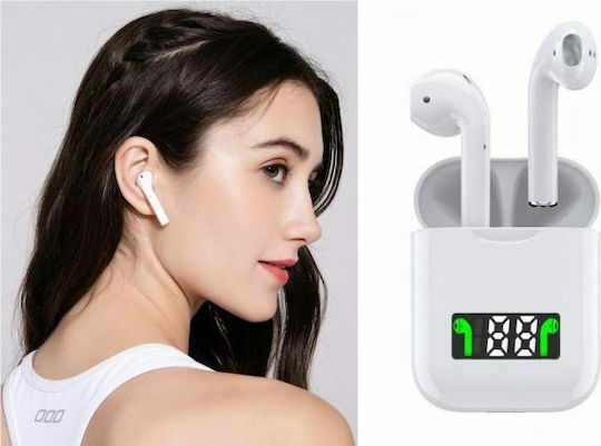 i99 Earbud Bluetooth Handsfree Earphones with Charging Case White view 4