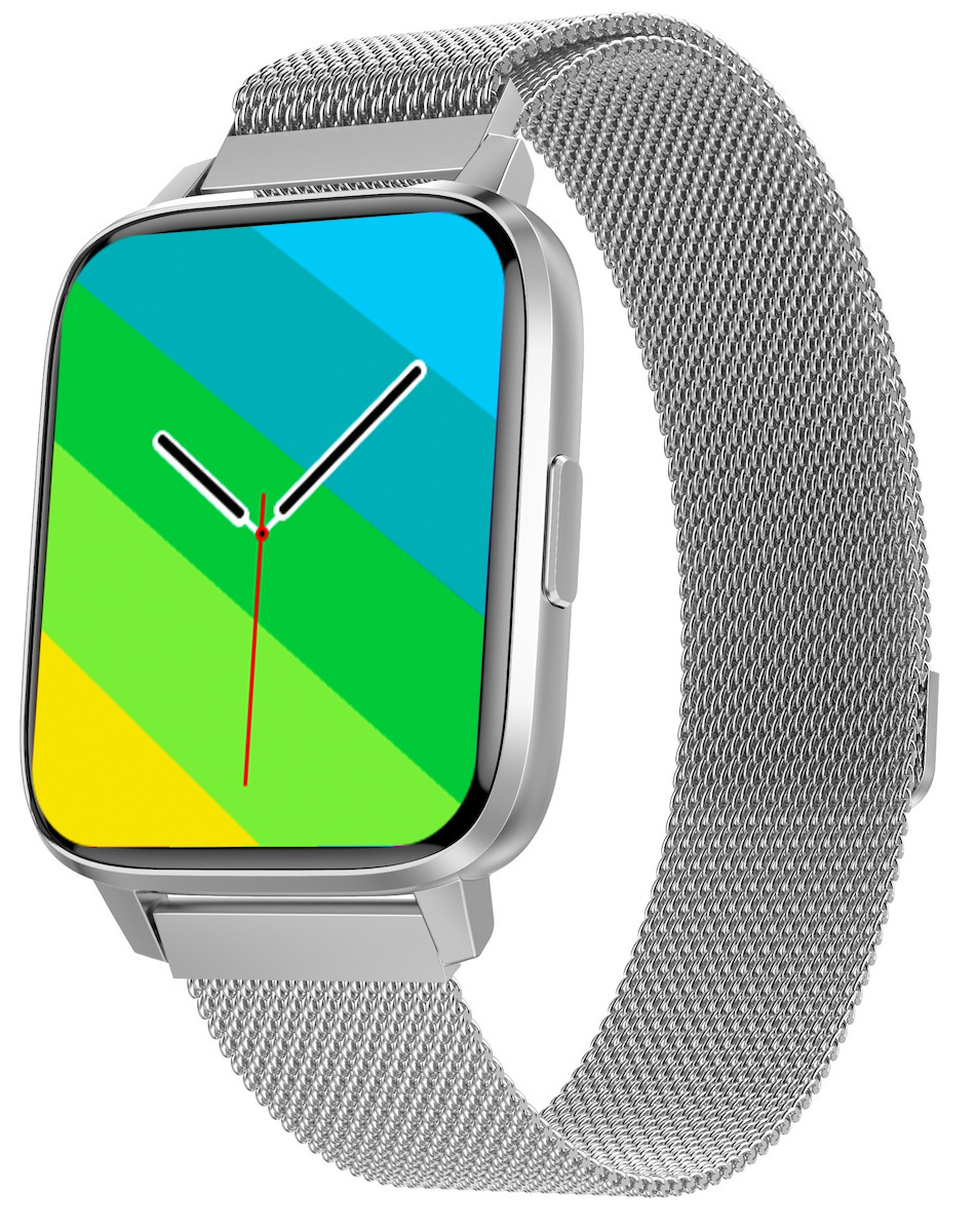 MaX FiT Aluminium Smartwatch with Heart Rate Monitor (Silver)
